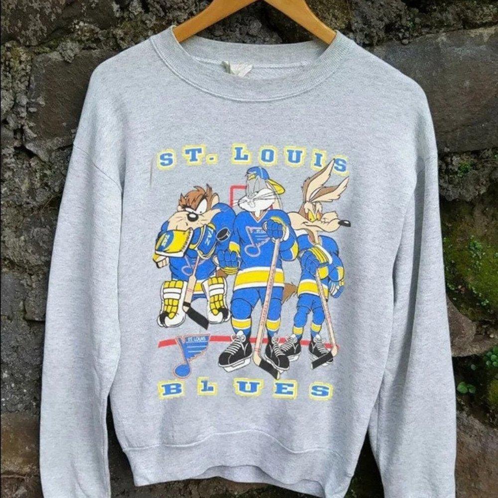 St. Louis Blues Looney Tunes Crewneck Sweatshirt, St. Louis Blues 1993